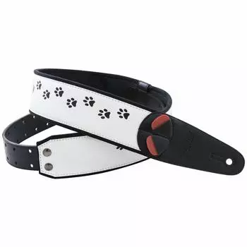 STRAPS Strap Width Length White Cat RightOn! Guitar/Bass 6cm, 95~145cm