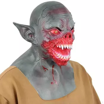 Страшная маска монстра, мужская анфас для Хэллоуина, костюмированная вечеринка-маскарад