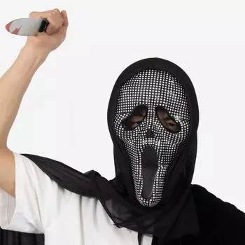 Страшная подушка для лица с черепом, украшение на Хэллоуин, ужас, маска на всю голову, костюм для вечеринки на Хэллоуин, реквизит для косплея, подушка для лица с кричащим призраком A