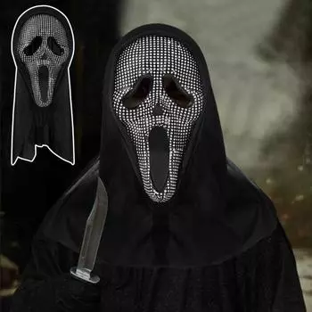 Страшная подушка для лица с черепом, украшение на Хэллоуин, ужас, маска на всю голову, костюм для вечеринки на Хэллоуин, реквизит для косплея, подушка для лица с кричащим призраком