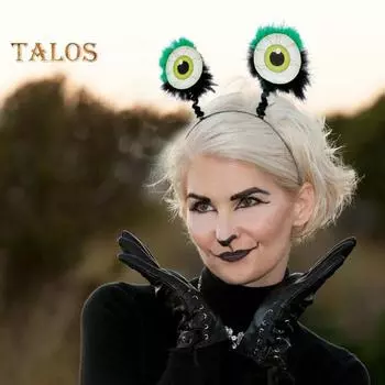 Страшная повязка на голову для Хэллоуина с большими плюшевыми формами, преувеличенный декоративный обруч для волос, аксессуары для вечеринок зелёный