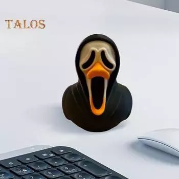 Страшная утка на Хэллоуин, 3D-печатная темная готическая кричащая фигурка утки, украшение для домашнего декора в виде ужасной утки на Хэллоуин белый