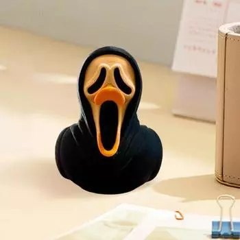 Страшная утка на Хэллоуин, 3D-печатная темная готическая кричащая фигурка утки, украшение для домашнего декора в виде ужасной утки на Хэллоуин белый