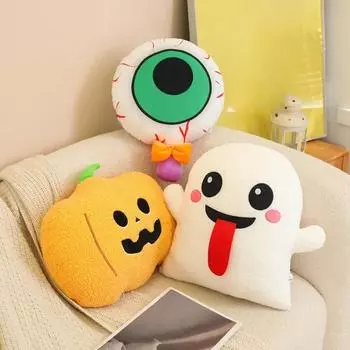 Страшные плюшевые игрушки на Хэллоуин, глазное яблоко, демон, призрак, злая тыква, мультяшная мягкая модель для мальчиков и девочек, подарки на Хэллоуин 40cm