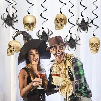 Страшный Череп Подвеска Украшение Ретро Счастливой Вечеринки Хэллоуин Украшения Украшения Хэллоуина style 2