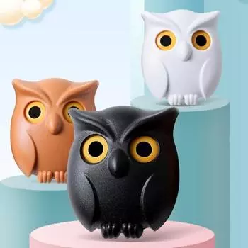 Страшный крючок для ключей «Ночная Сова», милый магнитный брелок для ключей, самоклеящаяся вешалка для ключей, экономящий место, антикоррозийный настенный крючок для ключей