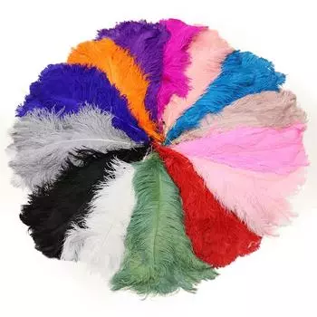 Страусиное перо длиной 60-65 см, свадебное украшение, домашняя цветочная композиция, пушистое большое перо