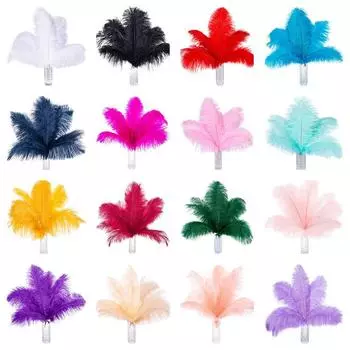 страусиные перья шлейф Diy обеденный стол центральные украшения аксессуары изготовление ювелирных изделий свадебное рукоделие ремесла 15-20cm-6-8inch