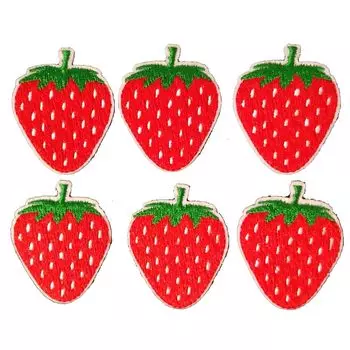 Strawberry Patch Applique for Girls Preparing for Kindergarten Patch (LOLO import) Iron-on (Large Strawberry)