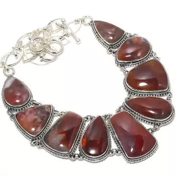 Strawberry Quartz Gemstone Handmade 925 Silver Jewelry Necklace 18 JCN370-34