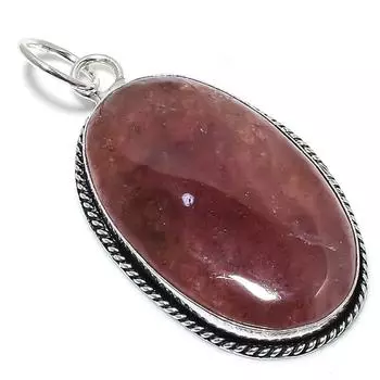 Strawberry Quartz Gemstone Handmade 925 Sterling Silver Pendant 2.64 A0V74