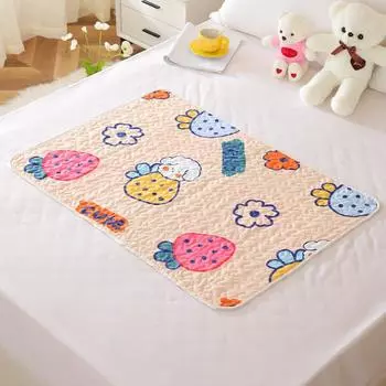 Strawberry Sheep Bear Rabbit Dog Pattern Physiological Pad Washable Mattress Style A,50x70cm
