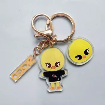 Stray Acrylic Keychain Kids Cartoon Kpop Fans Gift Collection Pendant Bbokari Gold