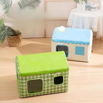 Stray Cat Nest Cat Air-conditioned Room Outdoor Rainproof Outdoor Waterproof Closed Cat House Pet Nest Suitable for All Seasons 46*38*43cm