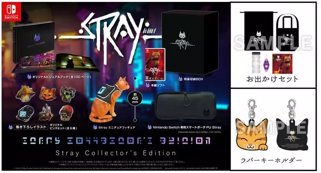 Stray Edition Оригинальный набор для прогулок, мини-ключ от мотеля, прозрачный, специальный, оригинальный резиновый брелок, в комплект входит миниатюрная оригинальная иллюстрация Stray Типы наборов булавок