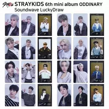 Stray Kids 6-й мини-альбом Oddinary SoundWave Lucky Draw Фотокарточка Polaroid KPOP I.N - Polaroid+Frame
