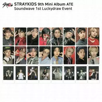 Stray Kids 9-й мини-альбом ATE Soundwave 1-й розыгрыш фотокарточки Polaroid Changbin Magnet #2