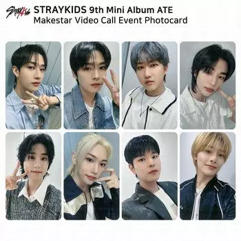 Stray Kids 9th Mini Album ATE Makestar Видеозвонок Благотворительное мероприятие Фотокарточка KPOP Changbin
