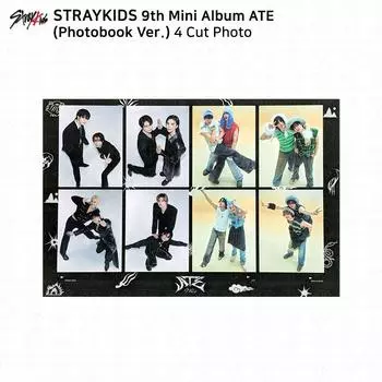 Stray Kids 9th Mini Album Официальная фотокарточка ATE Chk Chk Boom Accordion Letter 4 Cut Photo