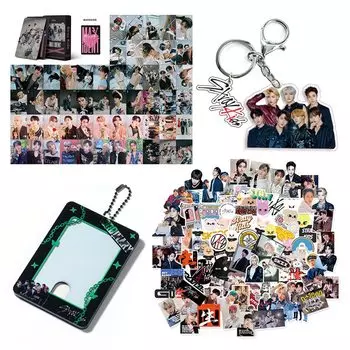 Stray Kids Lucky Bag набор из 4 предметов 95 штук манга наклейки ломо карта фото брелок держатель для карт сумка для подарков популярные корейские товары Lucky Bag набор товаров