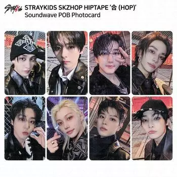 STRAY KIDS SKZHOP HIPTAPE HOP Soundwave POB Фотокарта KPOP K-POP Hyunjin Changbin