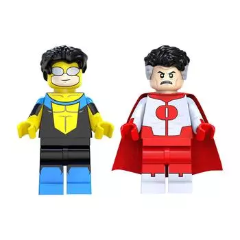 Стражи персонажей Строительные игрушки, Коллекционные фигурки 1,77 дюйма Строительные игрушки для детей Подарки на день рождения One Size красный