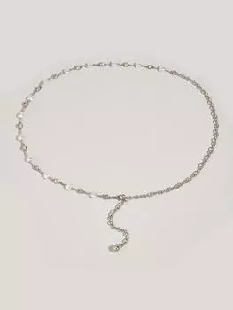 Стразовая цепочка на талию Металлические аксессуары Пояс с юбкой Платье Цепочка на талию Украшение Тонкий пояс Тренд