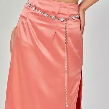 Стразовая цепочка на талию Металлические аксессуары Пояс с юбкой Платье Цепочка на талию Украшение Тонкий пояс Тренд