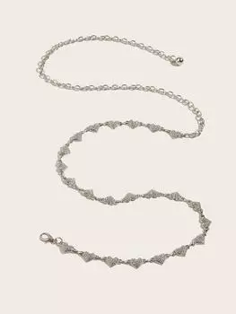 Стразовая цепочка на талию Металлические аксессуары Пояс с юбкой Платье Цепочка на талию Украшение Тонкий пояс Тренд