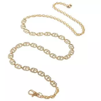 Стразовая цепочка на талию Металлические аксессуары Пояс с юбкой Платье Цепочка на талию Украшение Тонкий пояс Тренд