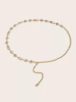 Стразовая цепочка на талию Металлические аксессуары Пояс с юбкой Платье Цепочка на талию Украшение Тонкий пояс Тренд