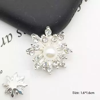 Стразы 10 шт./компл. сплав кристалл DIY ювелирные аксессуары кнопки популярный бриллиант цветок высокое качество жемчуг 4