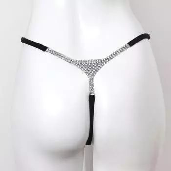 Стразы, бриллианты, сексуальные стринги и цепочка для тела - Женский модный пляжный и клубный аксессуар серебряный
