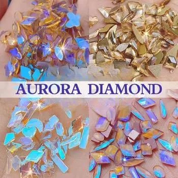 Стразы для дизайна ногтей 100 ювелирных изделий для дизайна ногтей Aurora Diamond Phantom Бриллиант особой формы New York Storm Diamond Jewelry Hot Bottom Diamond