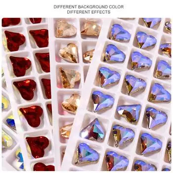 Стразы для дизайна ногтей Модные, большого размера, легко наносятся, восходящие звезды, прочные, сейчас в тренде, модные, изогнутые, сердечные узоры, огонь