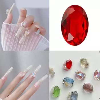 Стразы для ногтей Голубиные яйца Подвески для ногтей Подвески из кристаллов Подвески для ногтей с заостренным дном Подвески для дизайна ногтей Украшения для дизайна ногтей своими руками 10