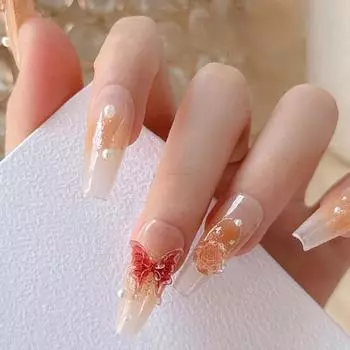 Стразы для ногтей, прочные аксессуары для дизайна ногтей с бантом B