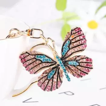 Стразы для женщин хрустальный сверкающий брелок сумка аксессуары сумка подвеска автомобильный брелок зелёный