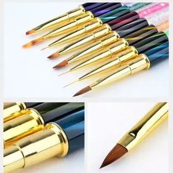 Стразы кошачий глаз акриловая ручка дизайн кисточка для дизайна ногтей ручка для рисования линий градиент 8 шт./набор