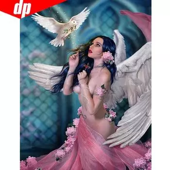 Стразы Принцесса Алмазная вышивка Портрет Алмазная картина 5D DIY Полный круглый 20X30CM