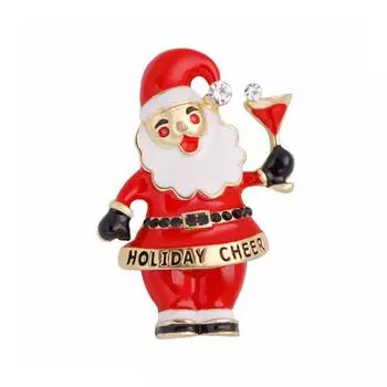 Стразы Рождественский носок Брошь для женщин Рождественские подарки Булавки Аксессуары Ювелирные изделия Друг Часть W3F5 style2-One size