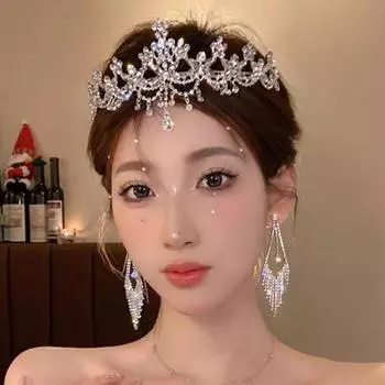 Стразы сплав корона бахрома коготь цепь лоб фото игра путешествия ханьфу аксессуары свадебные аксессуары