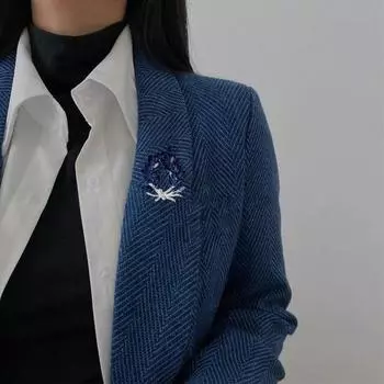 Стразы Тонкая работа Брошь-булавка Искусственный Кристалл Баухиния Букет Форма Женская булавка серебряный