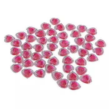 Стразы в виде сердечка. 50 шт. 12 мм as described