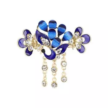 Стразы Заколка-автомат Павлинье перо Роза Цветок Бабочка Украшения Кисточка Заколки Зажимы Захваты Модные Аксессуары для Волос