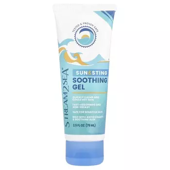 Stream2Sea, Успокаивающий гель Sun & Sting, 2,5 жидких унций (75 мл)