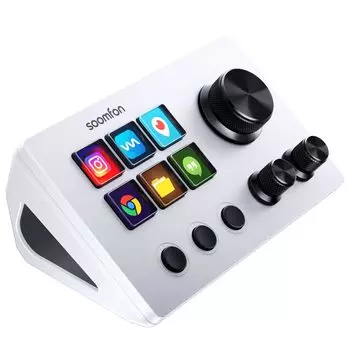 Stream Controller SE SOOMFON Stream Studio Control Deck Equipped with dial and 6 keys Stream deck Controller for live content creation Device for