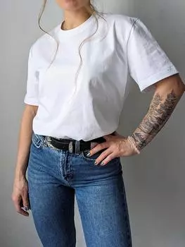 Streamgirl 240 г, белые свободные футболки из 100% хлопка для женщин, летние розовые футболки с короткими рукавами, футболки для девочек M белый