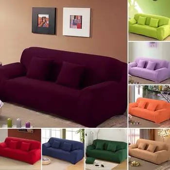 Стреч-чехол для дивана, чехол для сиденья/2/3/4-местного, моющиеся чехлы для диванов, универсальные чехлы для мебели, защита для детей 1-Seat 90-140cm чёрный