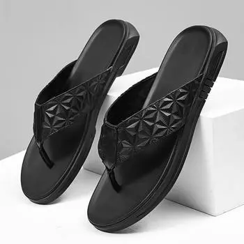 Street Style Casual Slippers for Men Summer Man Beach Sandals Non-Slip Men Flip Flops Outdoor Slides Quick Dry Wading Aqua Shoes 38